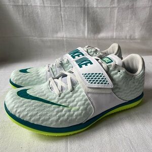 Nike Zoom High Jump HJ Elite White Green Track Shoes Men's Size 9 FZ9636-100